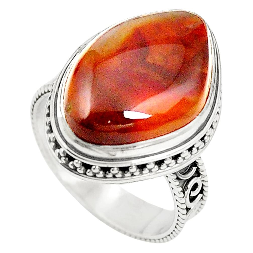 925 silver natural multi color mexican fire agate ring jewelry size 7 m36168