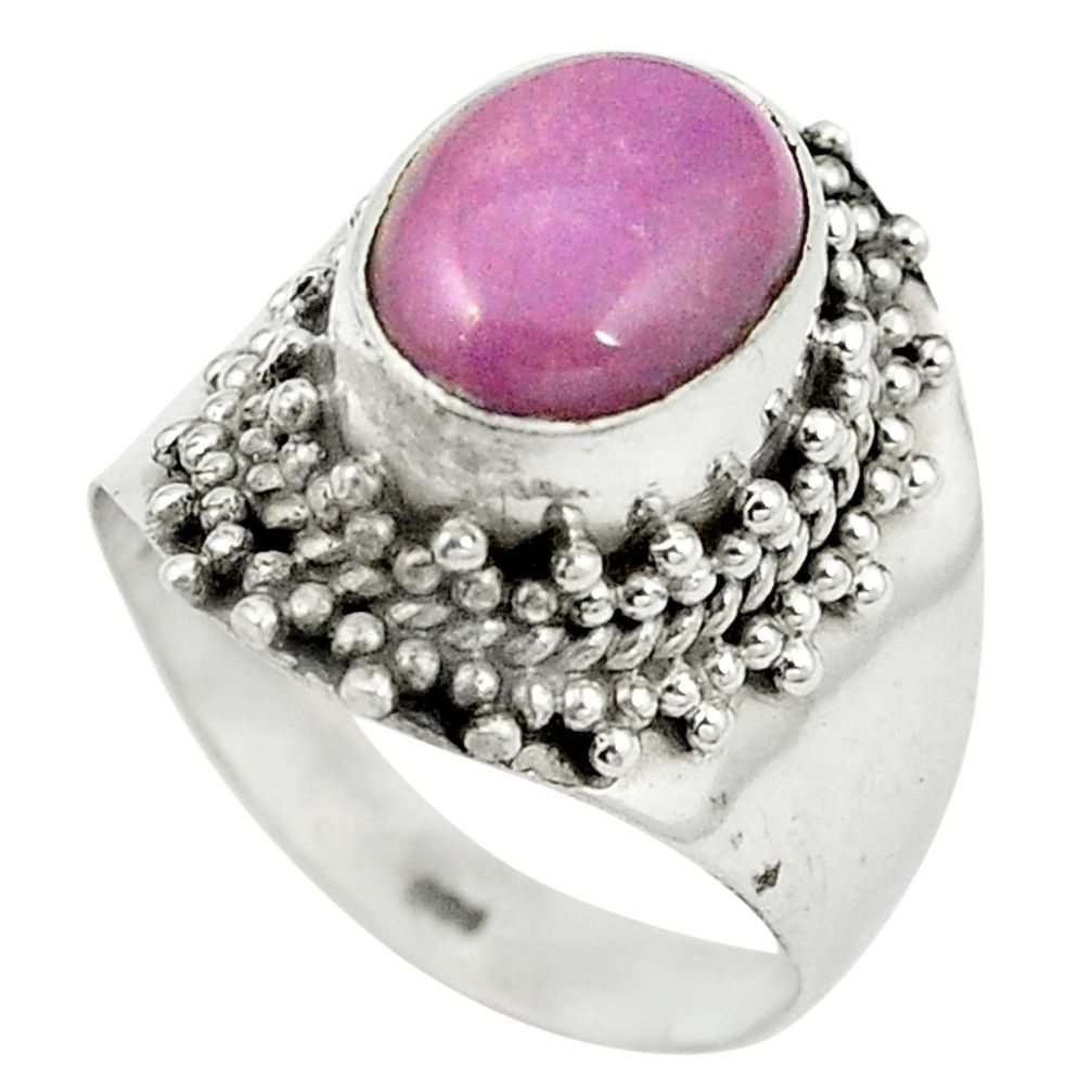 Natural purple phosphosiderite (hope stone) 925 silver ring size 6 m37179