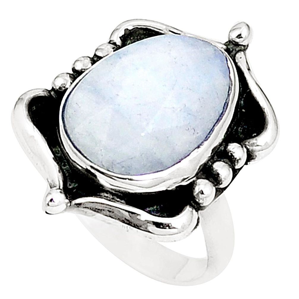 925 sterling silver natural rainbow moonstone ring jewelry size 7 m38231