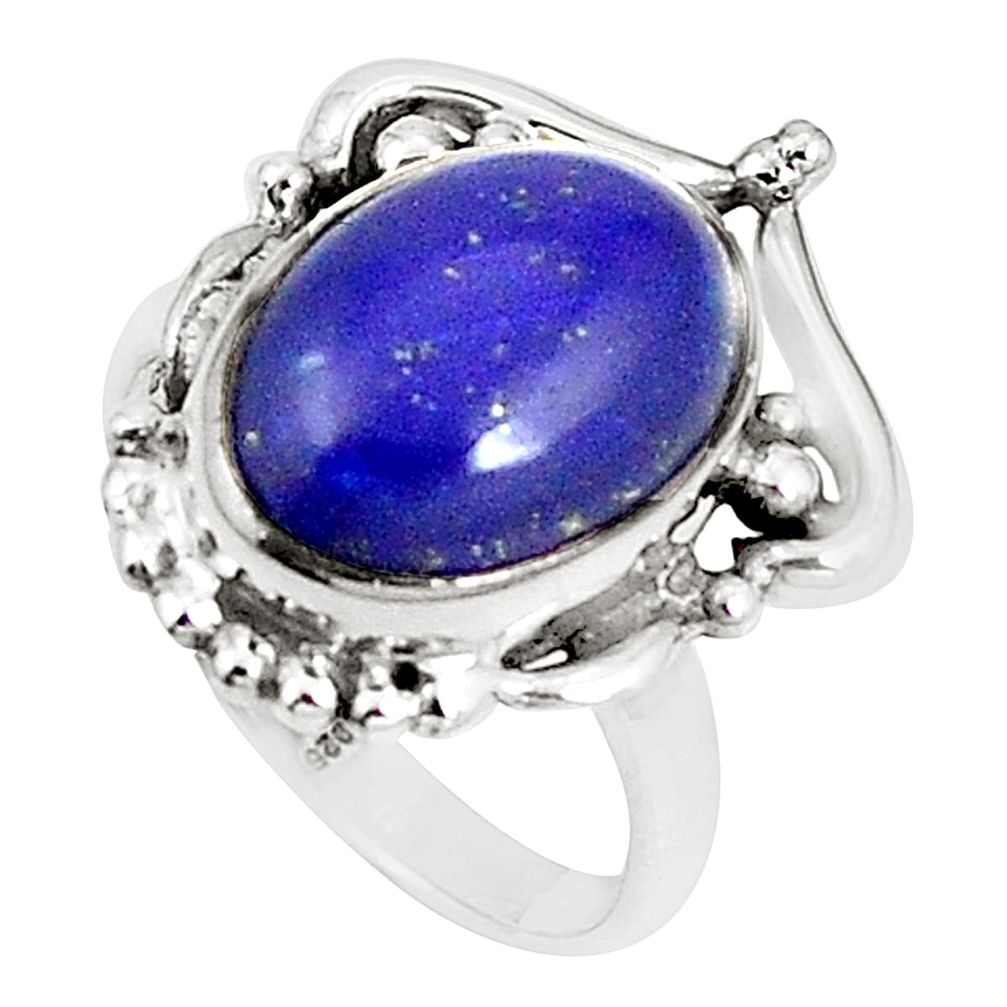 925 sterling silver natural blue lapis lazuli ring jewelry size 6.5 m38311