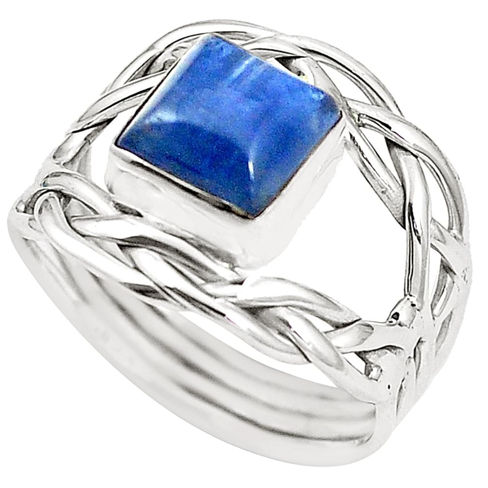 Natural blue kyanite 925 sterling silver ring jewelry size 9 m39633