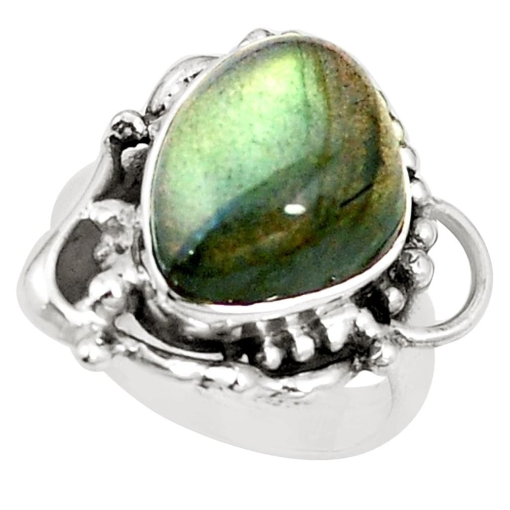 925 sterling silver natural blue labradorite ring jewelry size 7 m41491