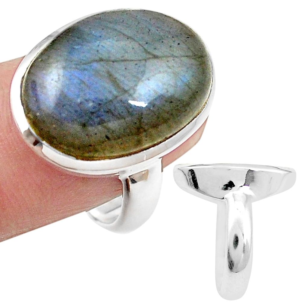 925 sterling silver natural blue labradorite ring jewelry size 6.5 m43144