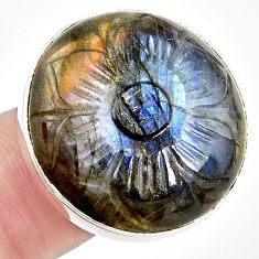 Natural blue labradorite 925 sterling silver ring jewelry size 8.5 m44242