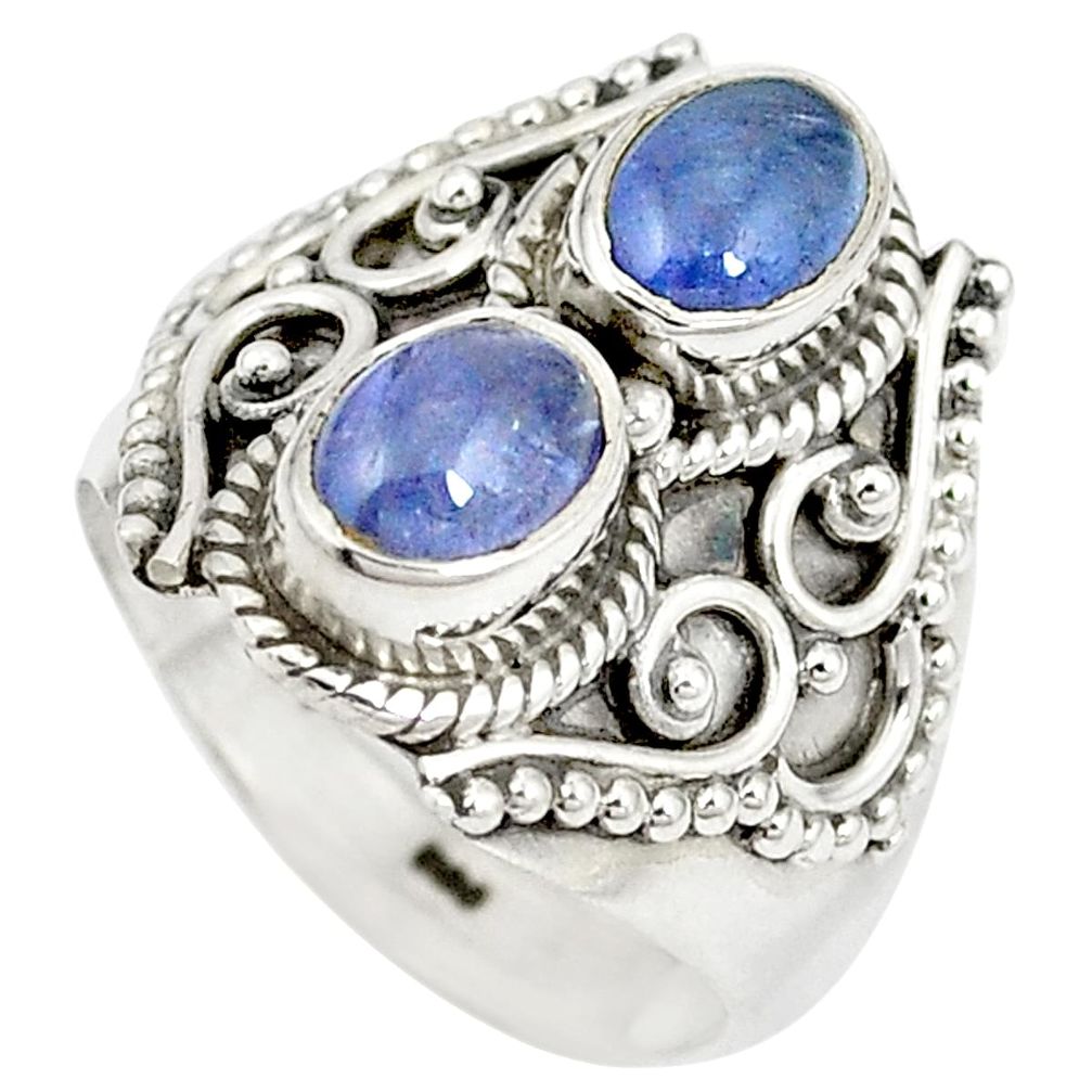 925 sterling silver natural blue tanzanite ring jewelry size 6 m44485