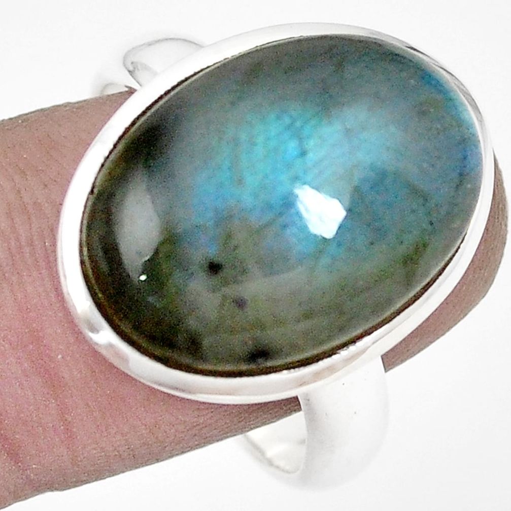 925 sterling silver natural blue labradorite ring jewelry size 8.5 m44939
