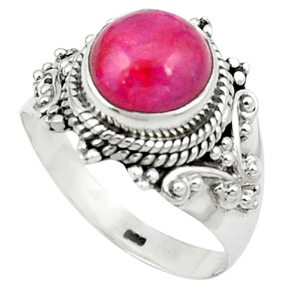 Natural red ruby 925 sterling silver ring jewelry size 8 m49349