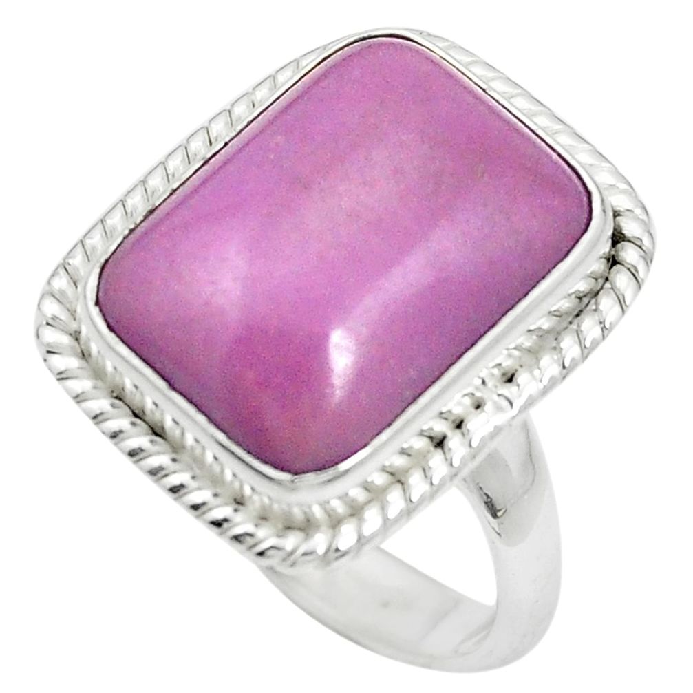 Natural purple phosphosiderite (hope stone) 925 silver ring size 8 m50684