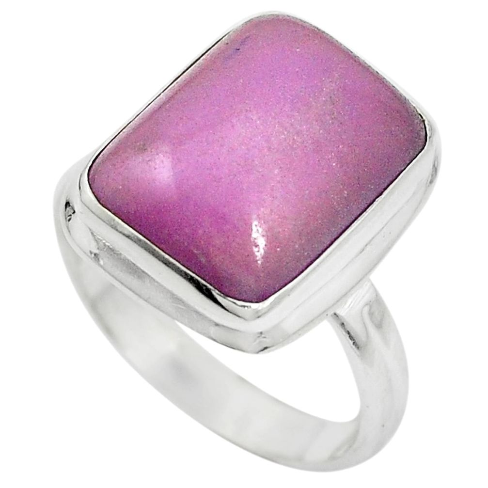 Natural purple phosphosiderite (hope stone) 925 silver ring size 8 m50687