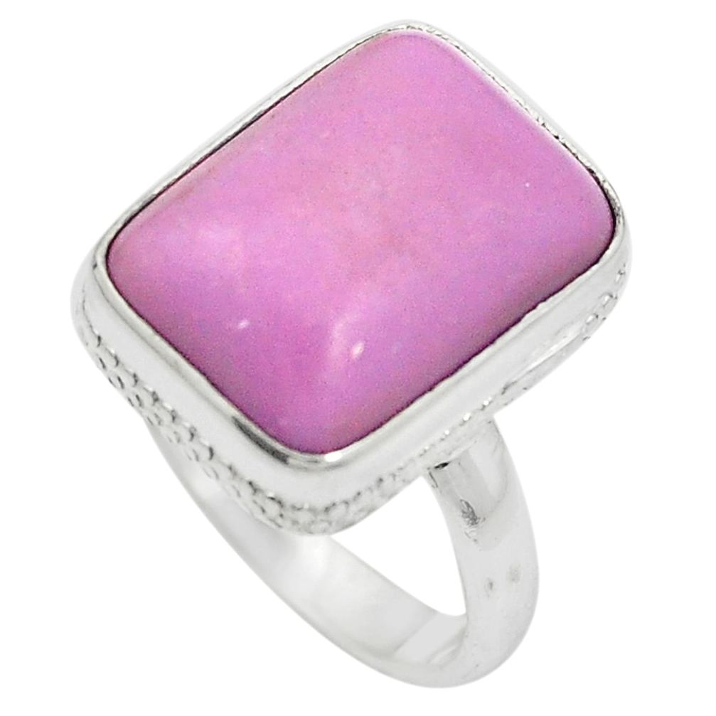 Natural purple phosphosiderite (hope stone) 925 silver ring size 7 m50699