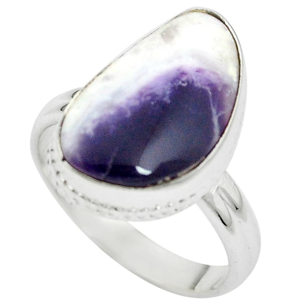 Natural purple opal 925 sterling silver ring jewelry size 7.5 m50751