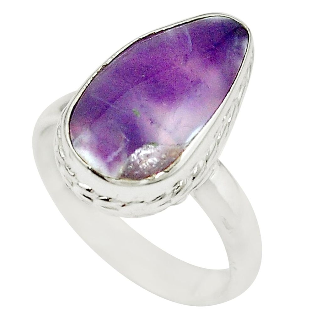 Natural purple opal 925 sterling silver ring jewelry size 7.5 m50758