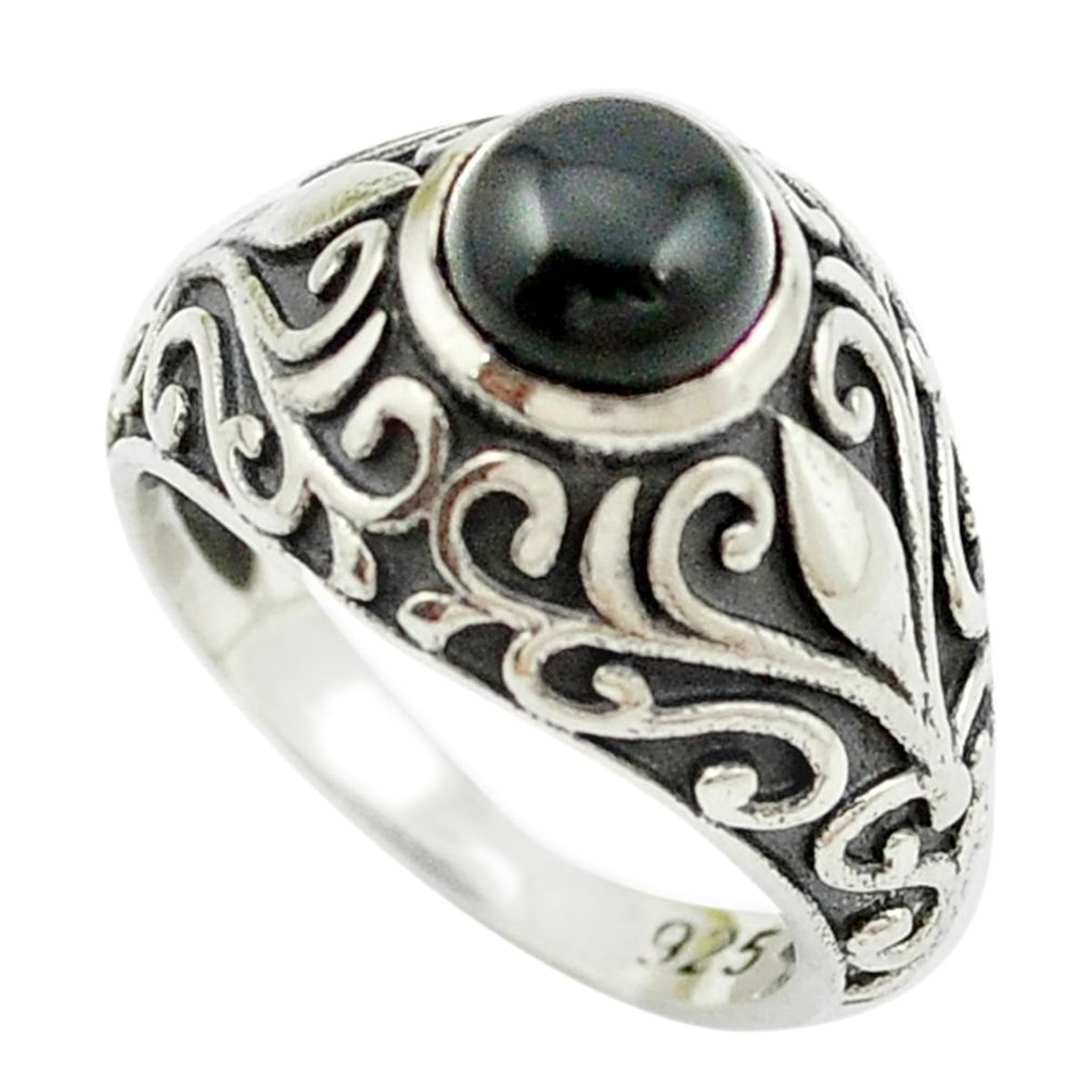 Natural black onyx 925 sterling silver ring jewelry size 7 m51257
