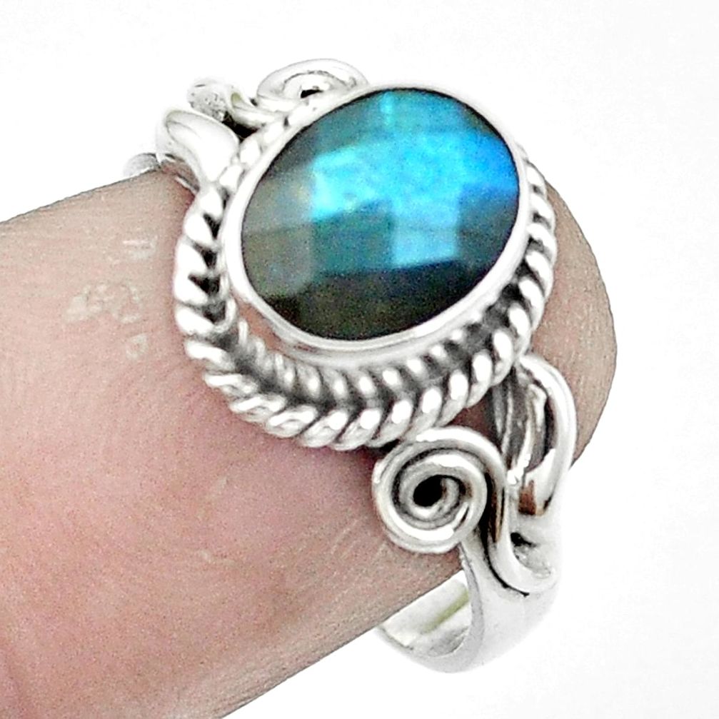 925 sterling silver natural blue labradorite ring jewelry size 7 m51837