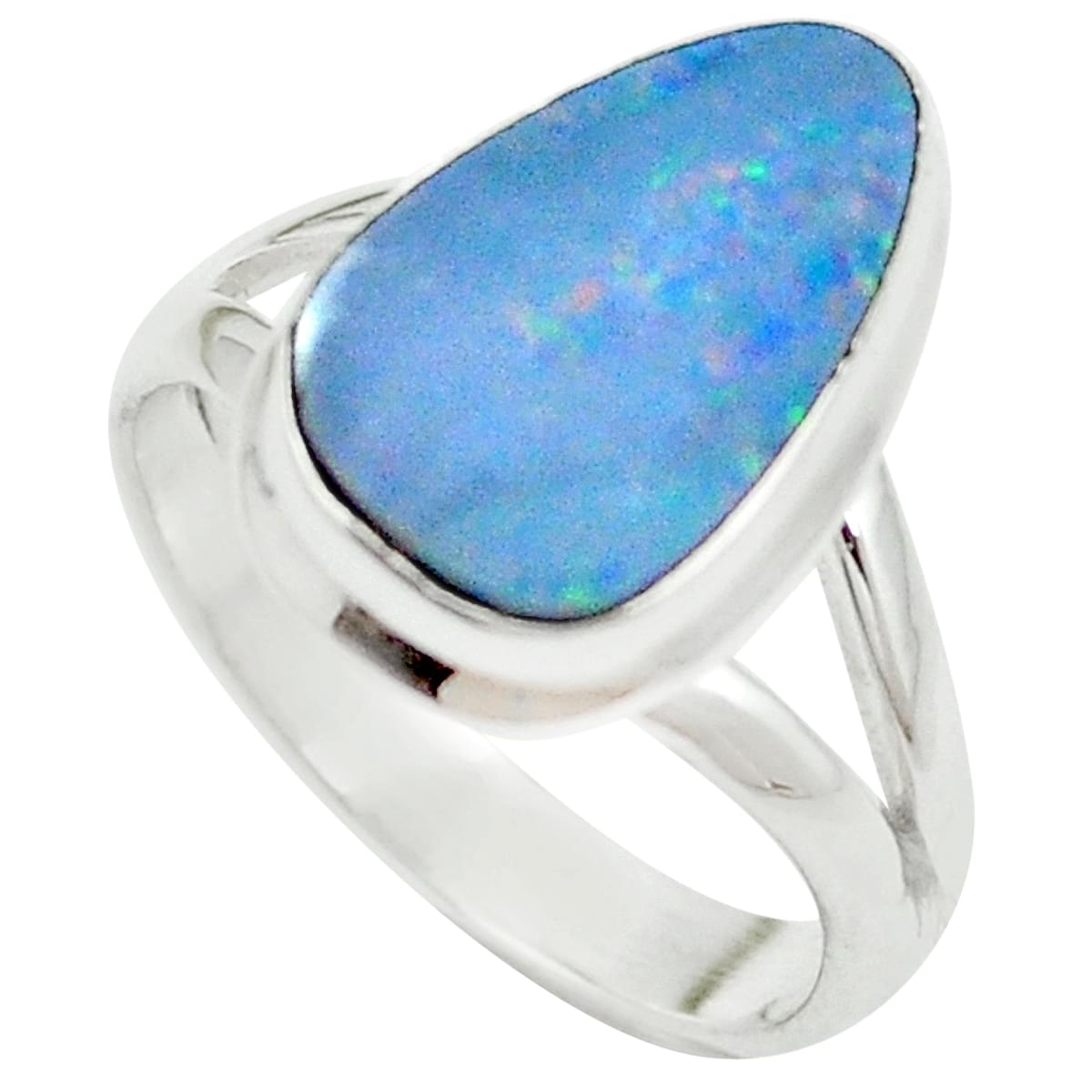Details about   WHITE OPAL RING W/ Cubic Zirconia Stone Authentic.925 Solid Sterling  4 TO 12