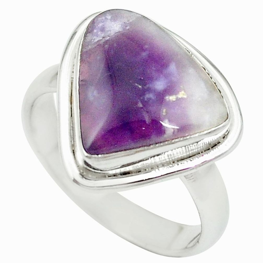 Natural purple opal 925 sterling silver ring jewelry size 8.5 m54939