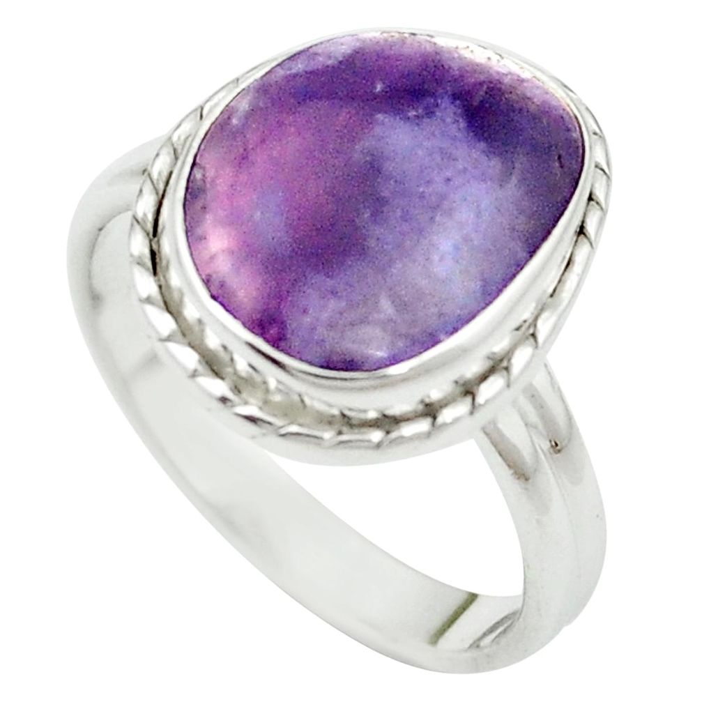 Natural purple opal 925 sterling silver ring jewelry size 8 m54969