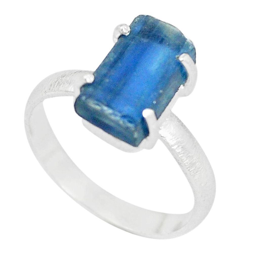 925 sterling silver natural green kyanite rough ring jewelry size 9.5 m55220