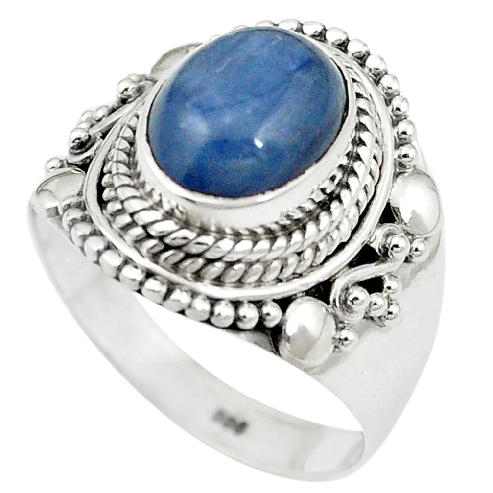 Natural blue kyanite 925 sterling silver ring jewelry size 7.5 m55977