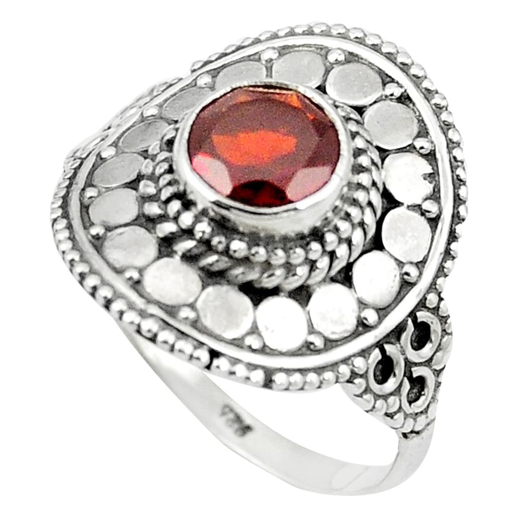 Natural red garnet 925 sterling silver ring jewelry size 8.5 m56525