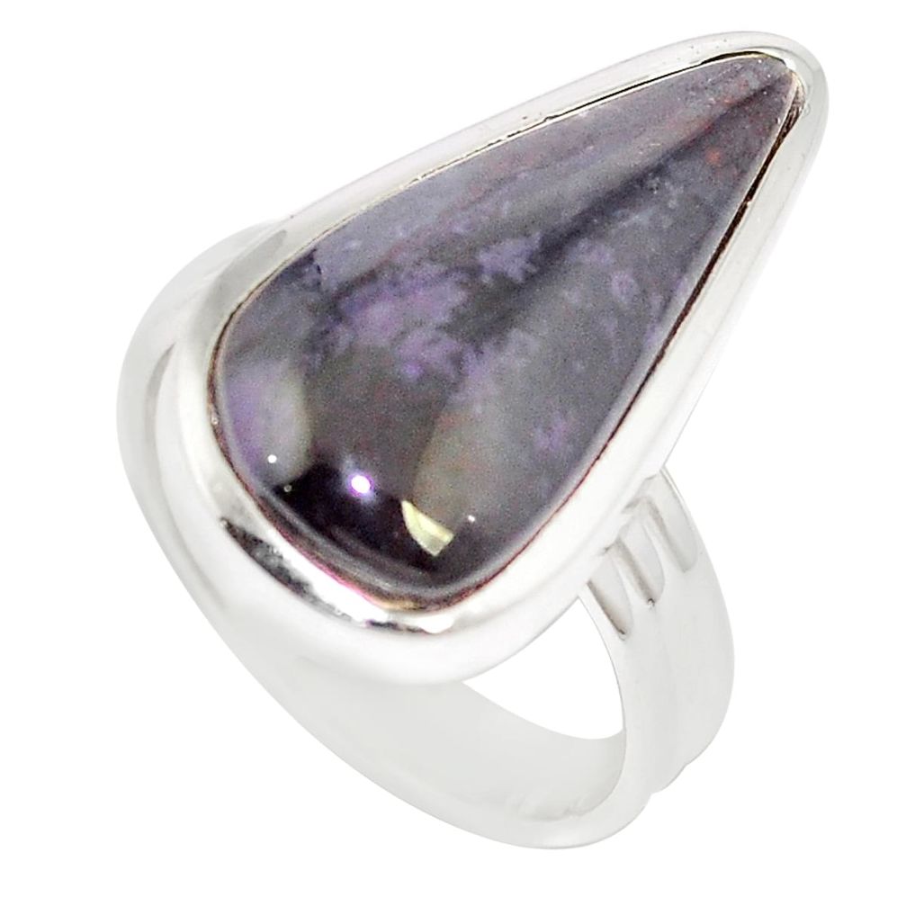 11.58cts natural purple sugilite 925 sterling silver ring size 7.5 m56690