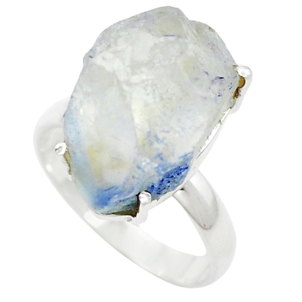 925 sterling silver natural blue dumortierite fancy shape ring size 8 m58935