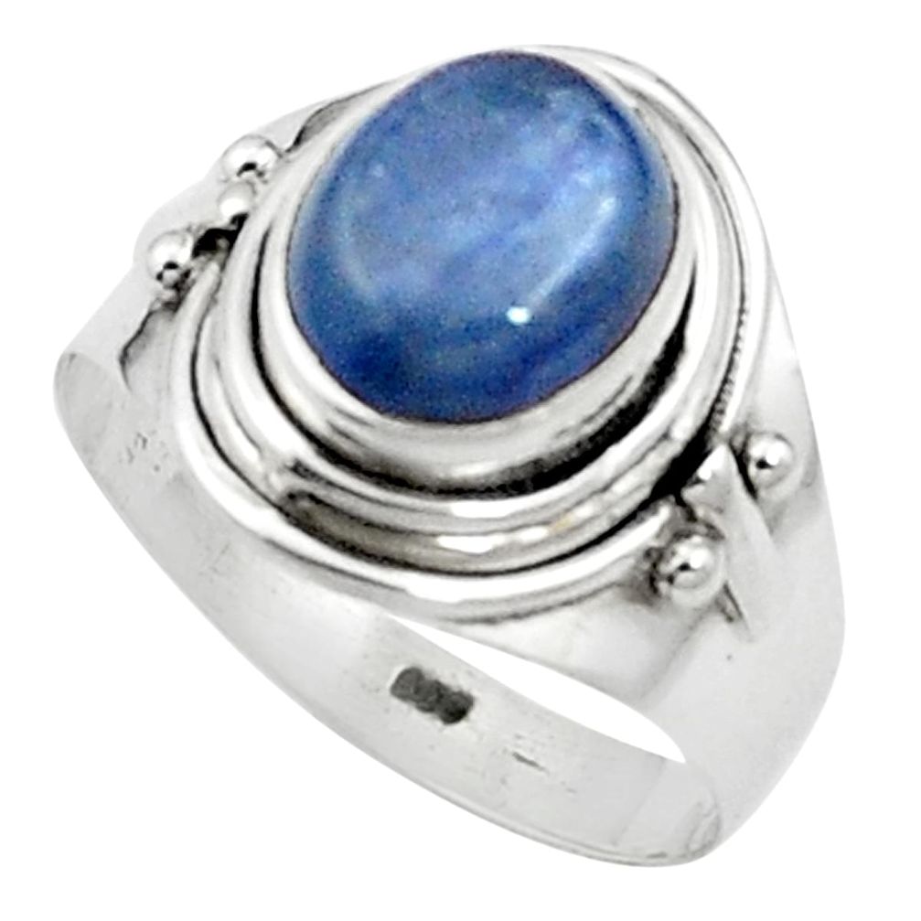 Natural blue kyanite 925 sterling silver ring jewelry size 7 m59485