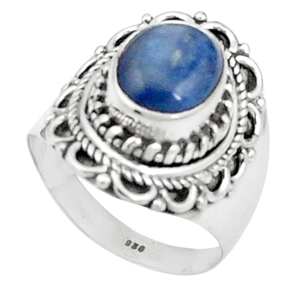 Natural blue kyanite 925 sterling silver ring jewelry size 7 m59486