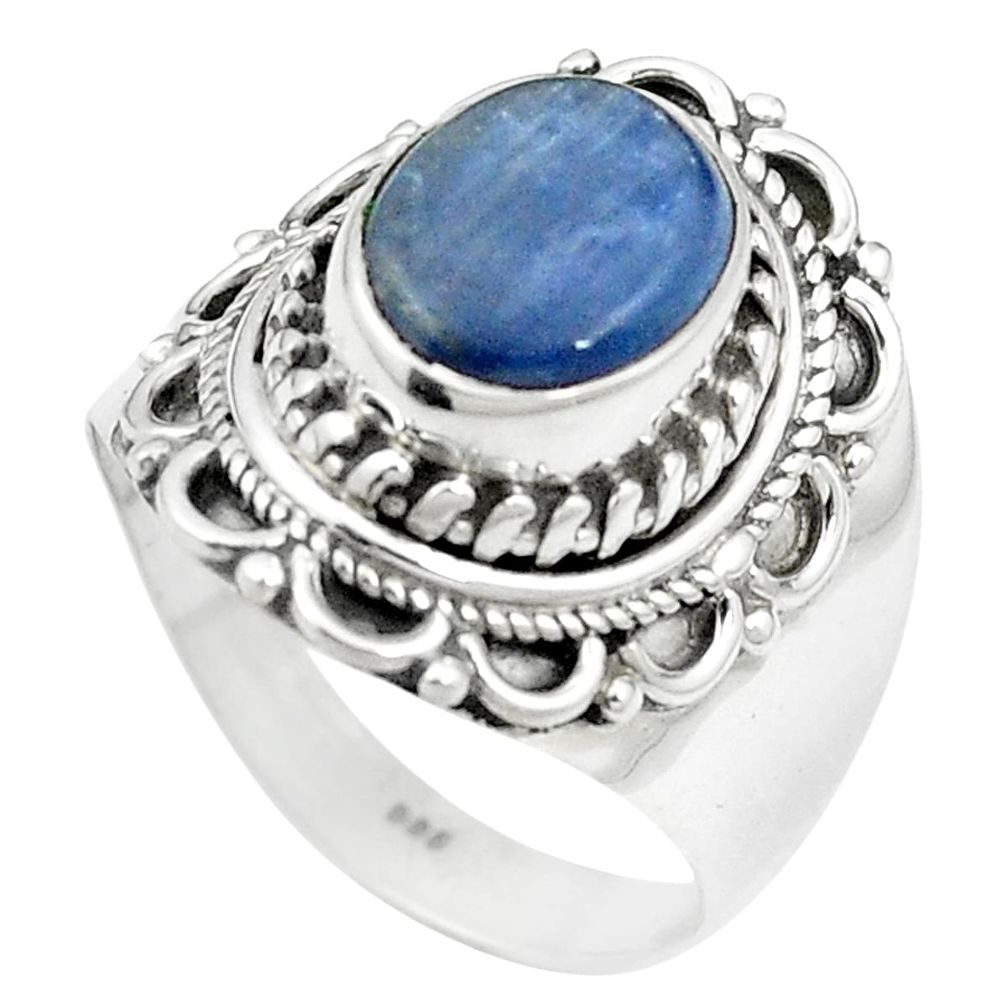 Natural blue kyanite 925 sterling silver ring jewelry size 7 m59496