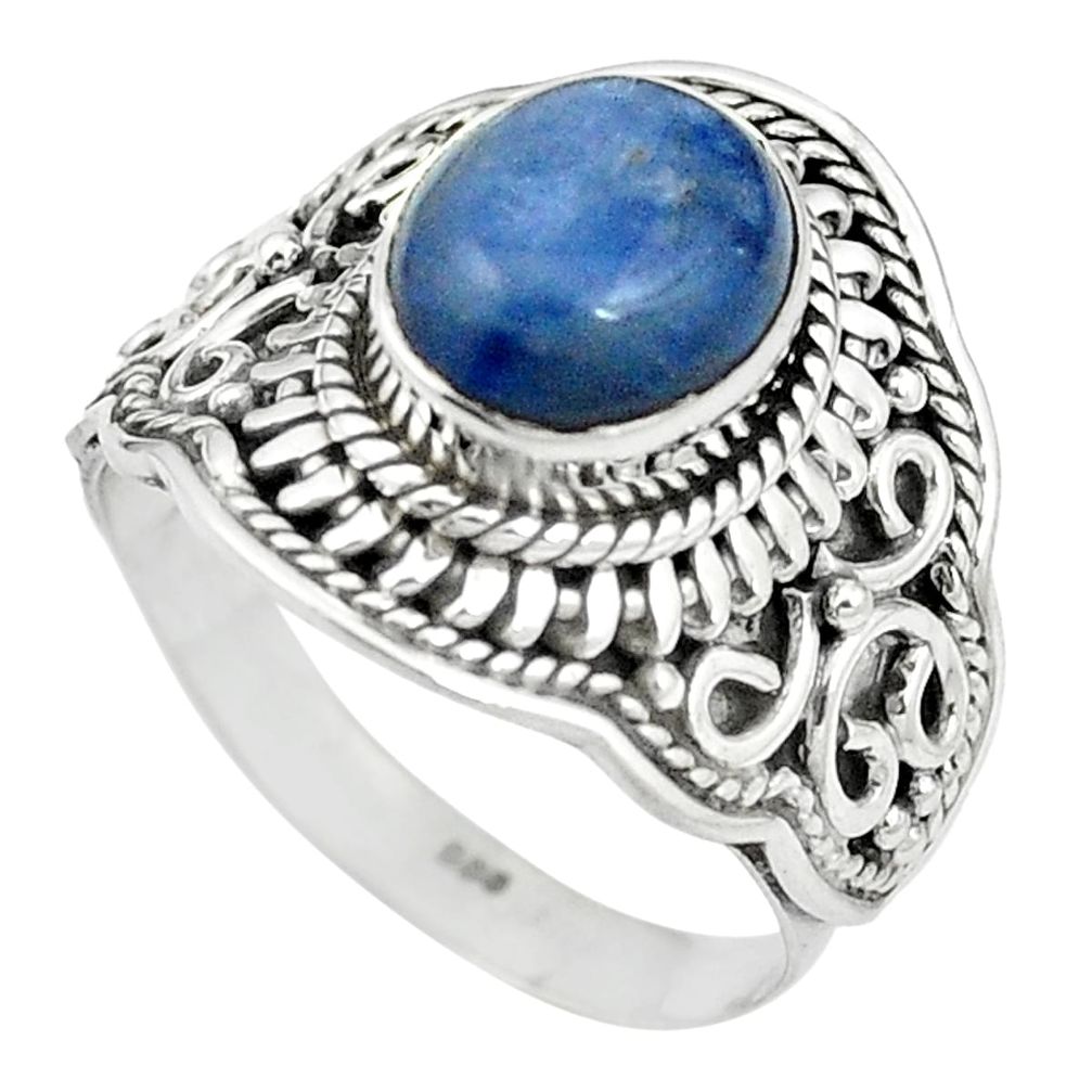 Natural blue kyanite 925 sterling silver ring jewelry size 7 m59497