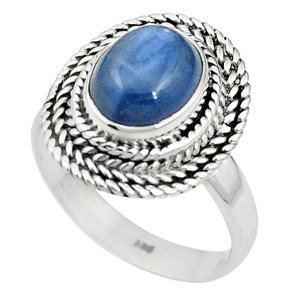 Natural blue kyanite 925 sterling silver ring jewelry size 7 m59499