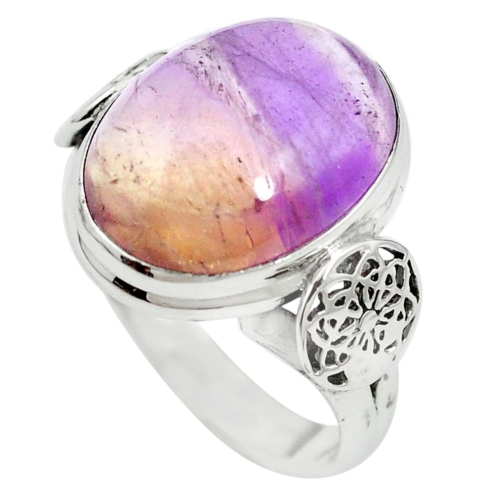 Natural purple ametrine 925 sterling silver ring jewelry size 8 m60013