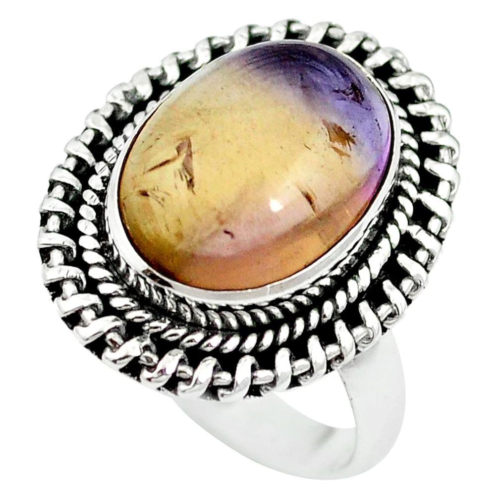 Natural purple ametrine 925 sterling silver ring jewelry size 6.5 m60022