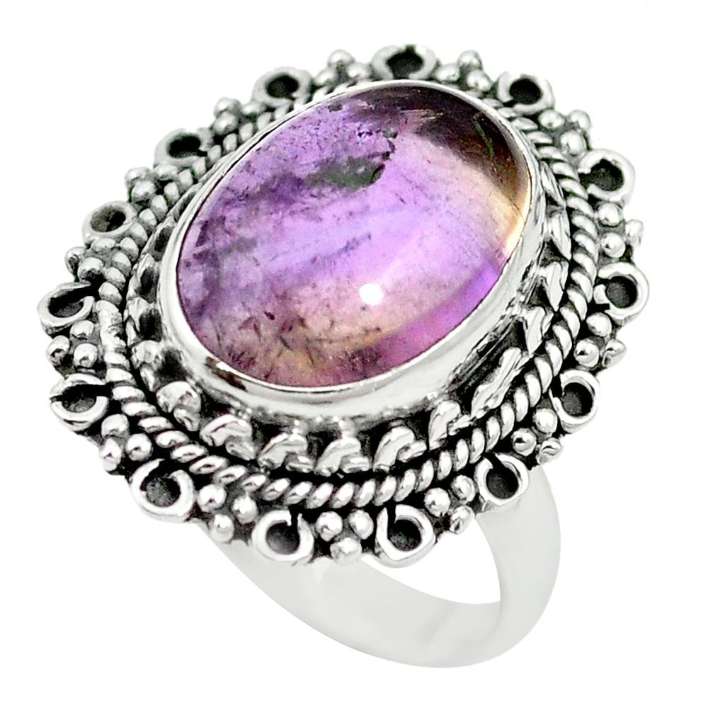 Natural purple ametrine 925 sterling silver ring jewelry size 6 m60023