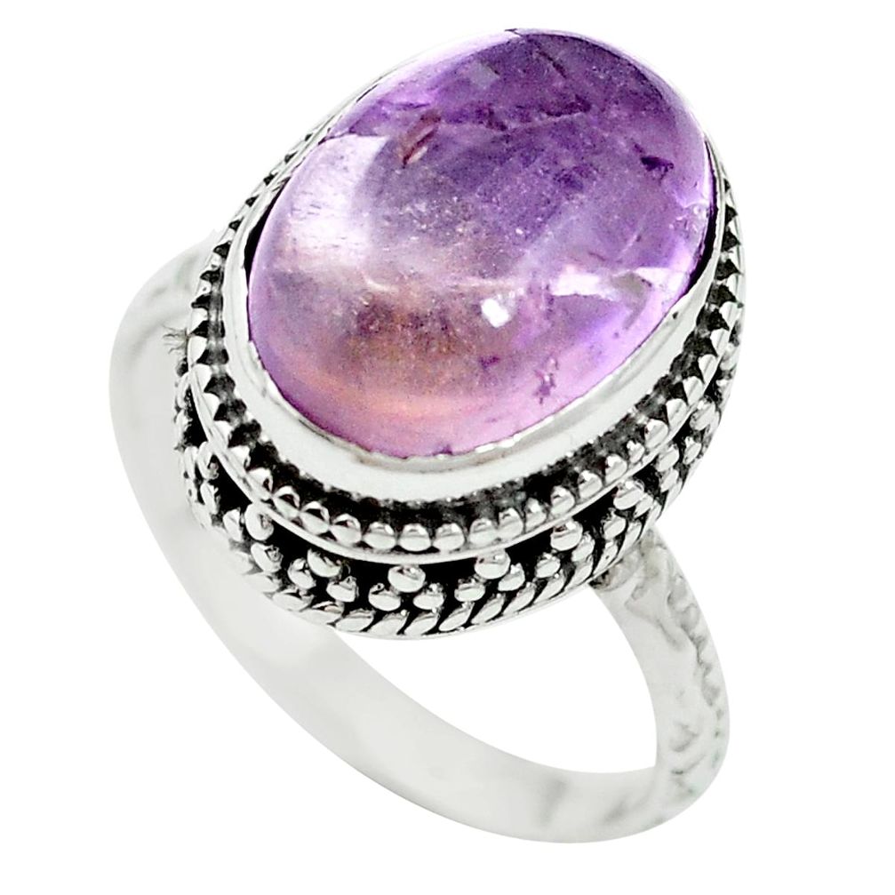 Natural purple ametrine 925 sterling silver ring jewelry size 7.5 m60026