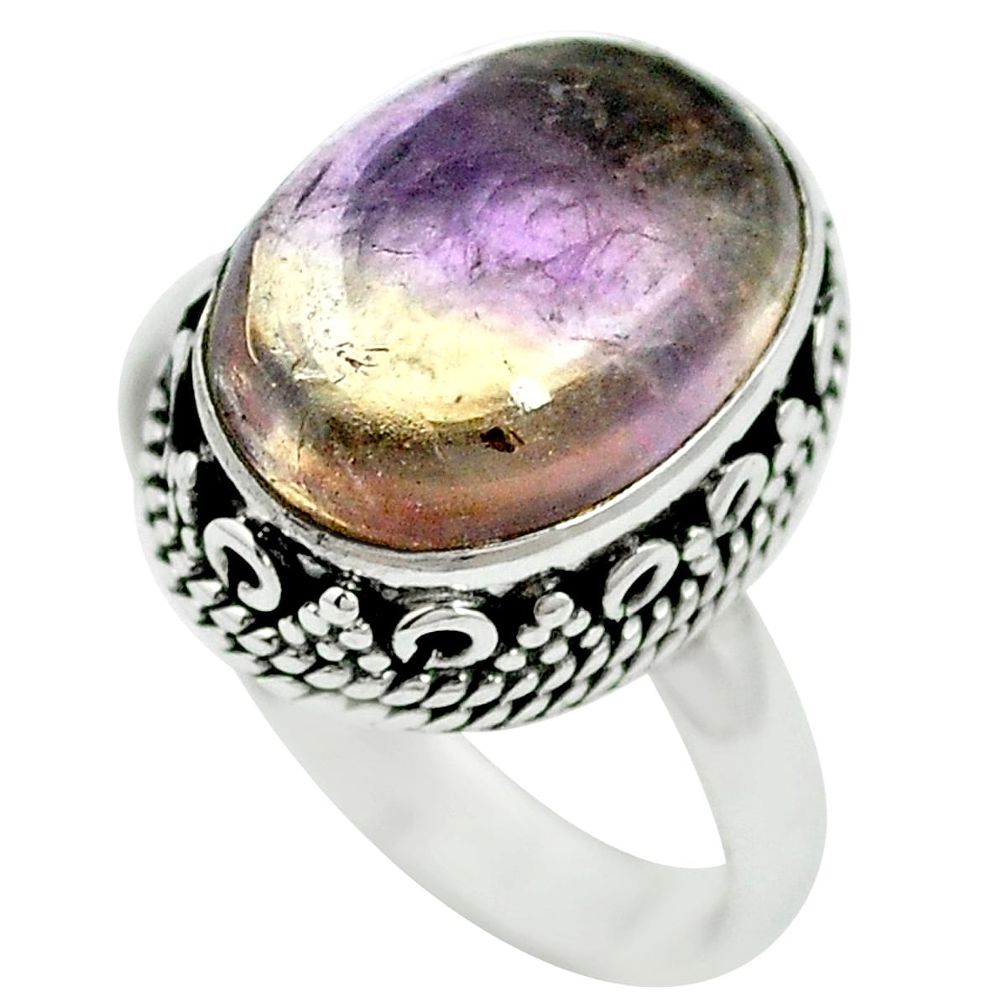 Natural purple ametrine 925 sterling silver ring jewelry size 6.5 m60036