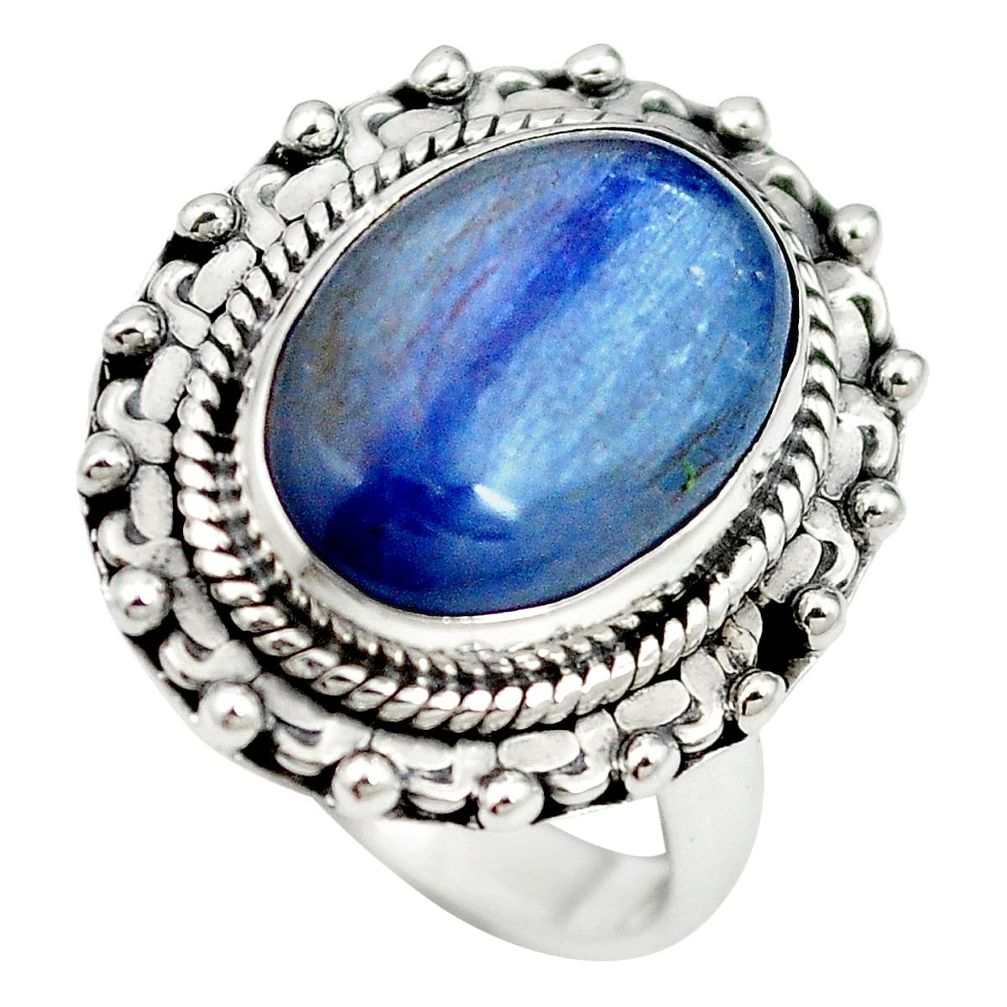 Natural blue kyanite 925 sterling silver ring jewelry size 7 m60887