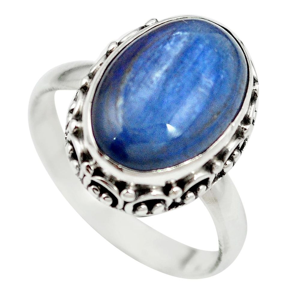 Natural blue kyanite 925 sterling silver ring jewelry size 8 m60891