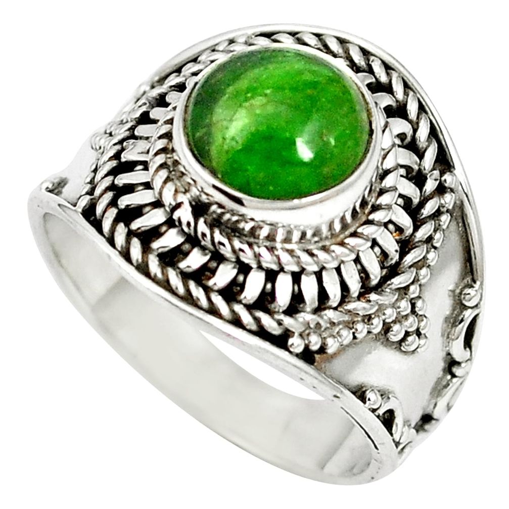 Natural chrome diopside 925 sterling silver ring jewelry size 7 m61320