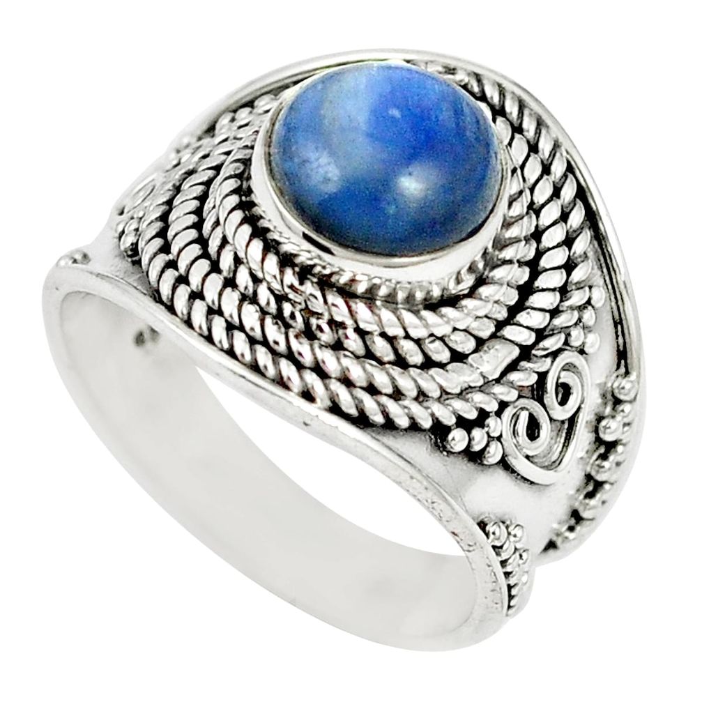 Natural blue kyanite 925 sterling silver ring jewelry size 7 m61346