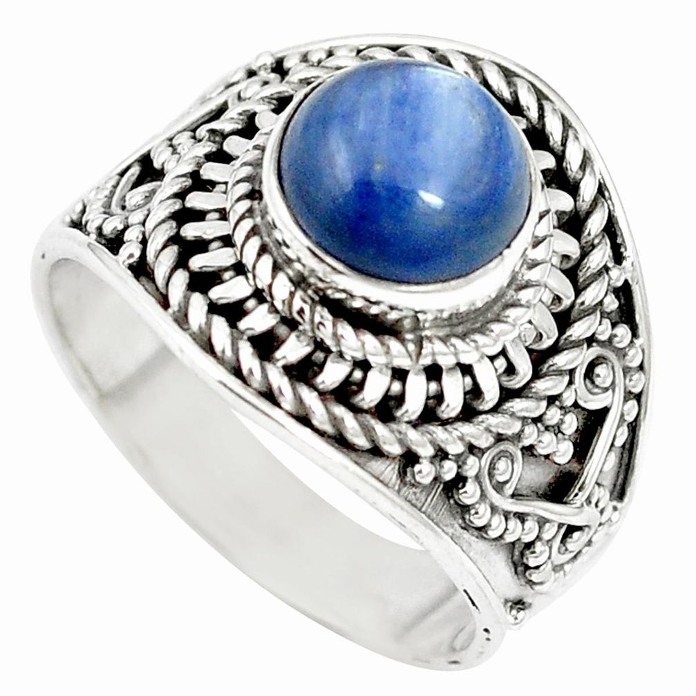 Natural blue kyanite 925 sterling silver ring jewelry size 7 m61352