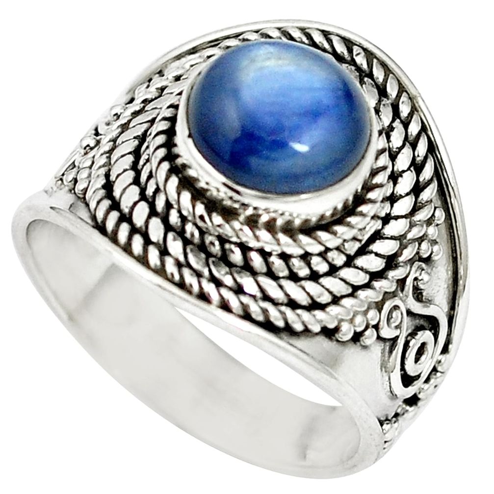 Natural blue kyanite 925 sterling silver ring jewelry size 7 m61355