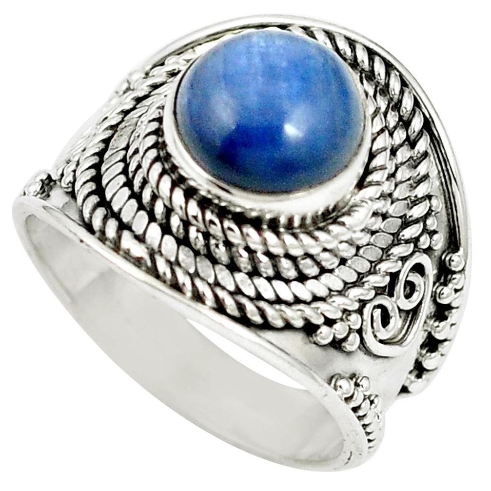 Natural blue kyanite 925 sterling silver ring jewelry size 6 m61356