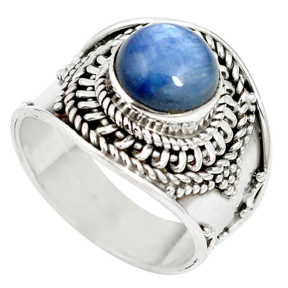 Natural blue kyanite 925 sterling silver ring jewelry size 6 m61357
