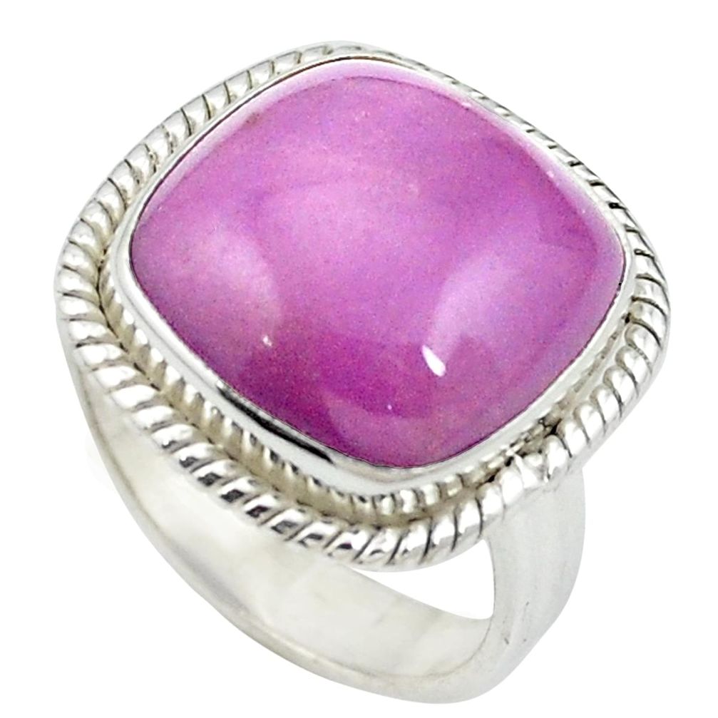 Natural purple phosphosiderite (hope stone) 925 silver ring size 6 m61557