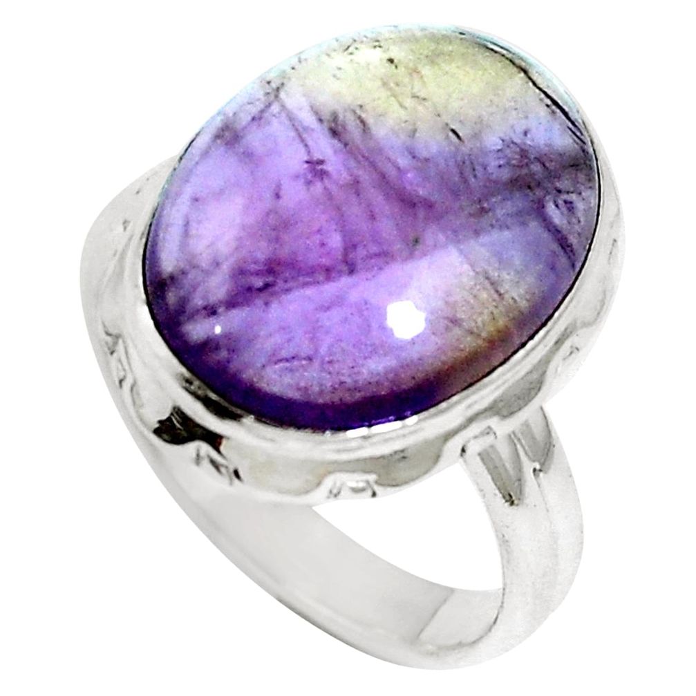 Natural purple ametrine 925 sterling silver ring jewelry size 6 m64983