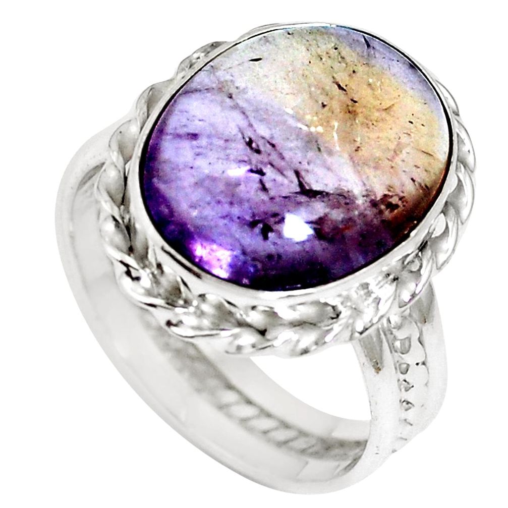 Natural purple ametrine 925 sterling silver ring jewelry size 8.5 m64985