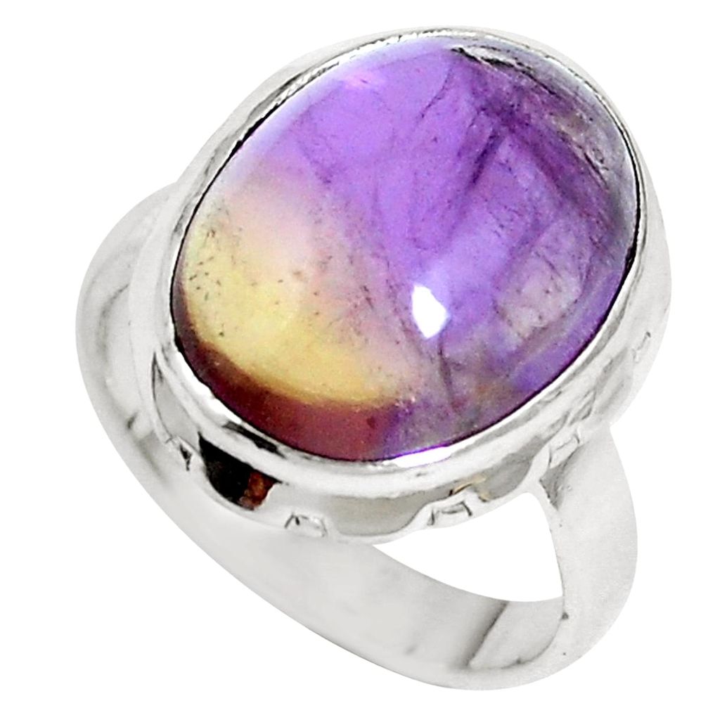 Natural purple ametrine 925 sterling silver ring jewelry size 6 m64987