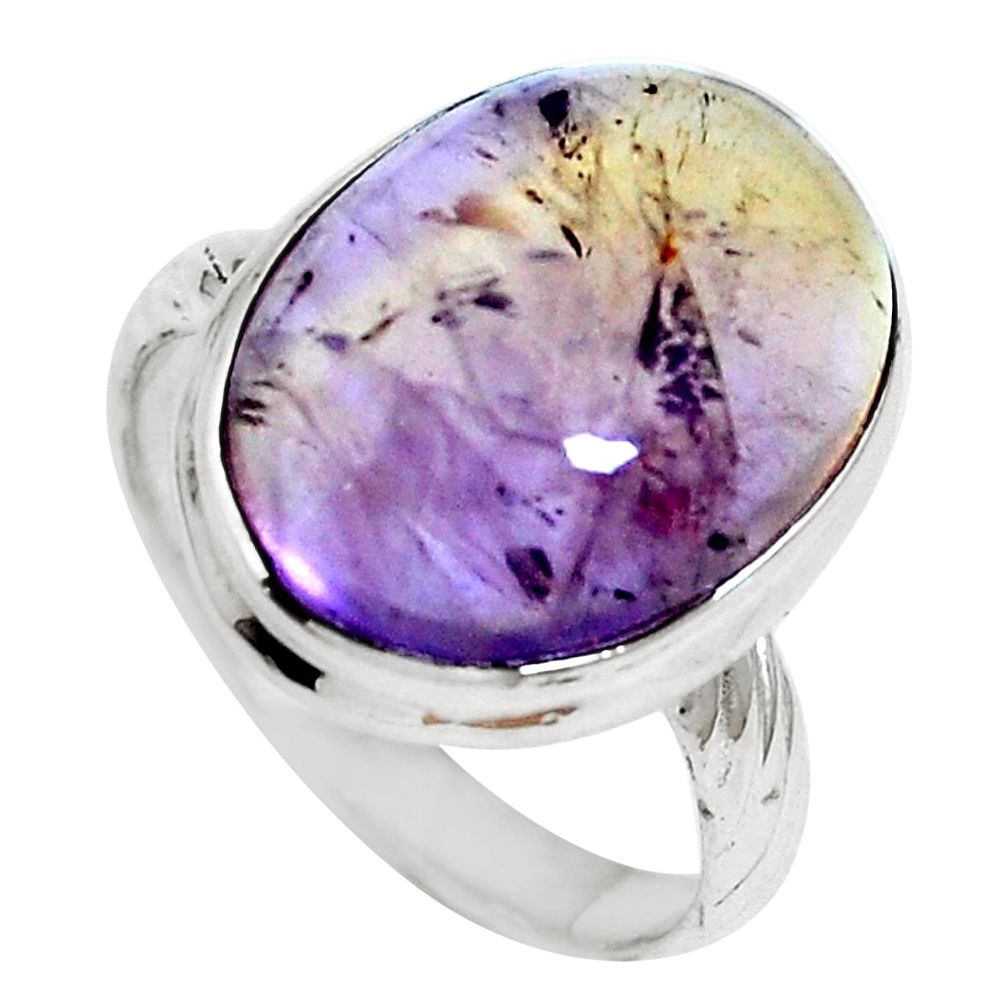 Natural purple ametrine 925 sterling silver ring jewelry size 7 m64988