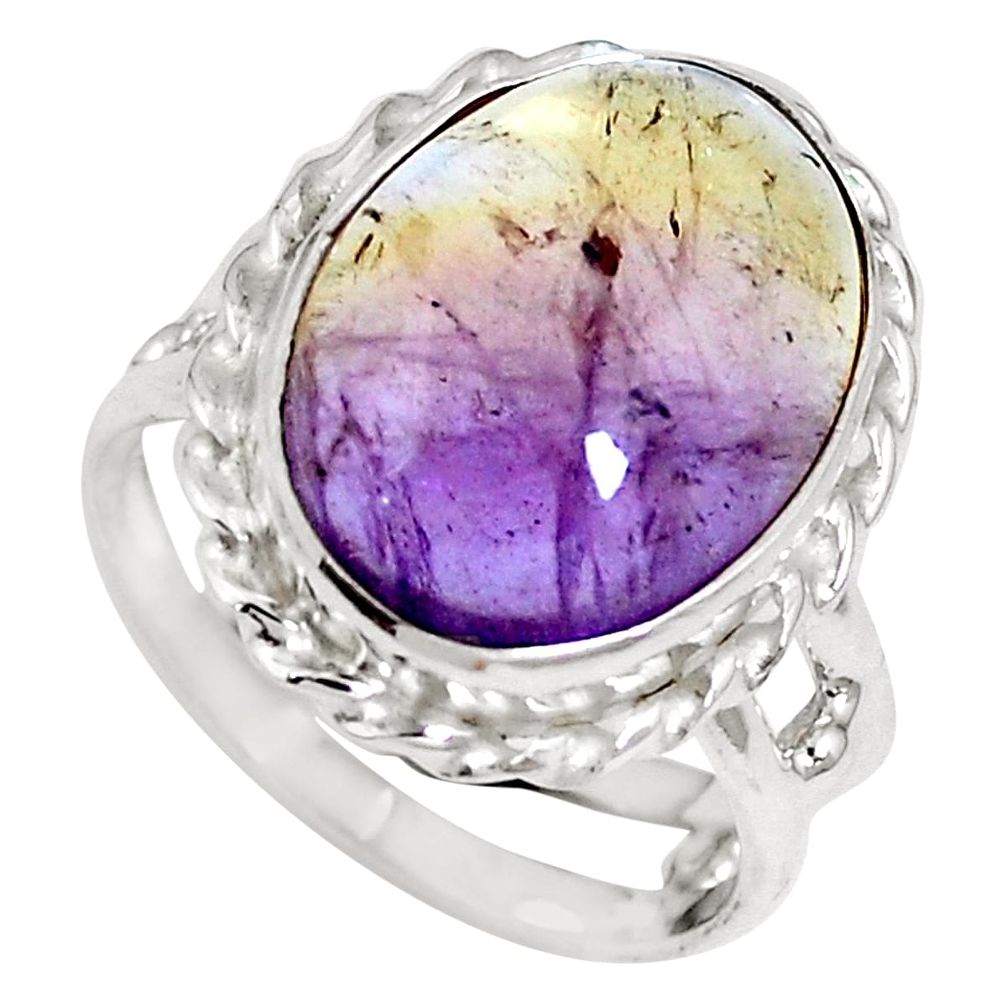 Natural purple ametrine 925 sterling silver ring jewelry size 6.5 m64993
